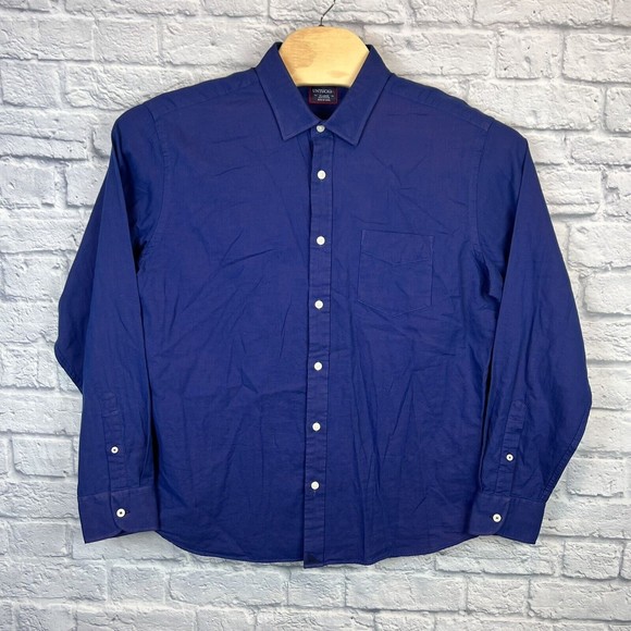 UNTUCKit Men Blue Quagliano Red Long Sleeve‎ Cotton Button Up Shirt Size XL - Picture 2 of 11